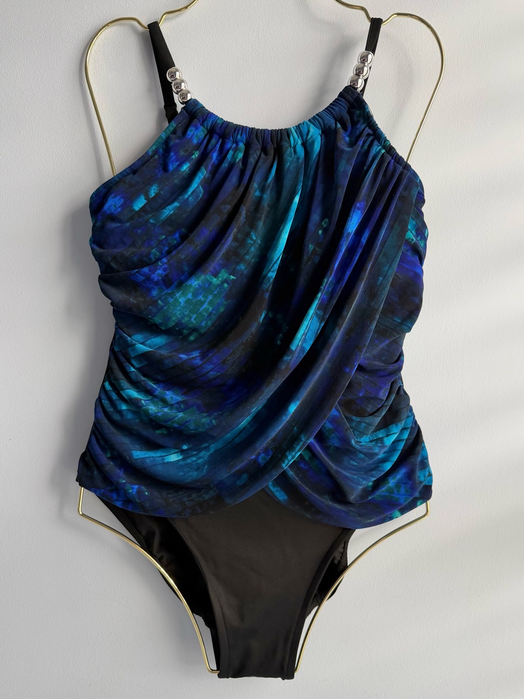 Magicsuit Women’s Black & Blue Lisa One Piece In Hazy Daze Swimsuit Size 10